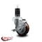 Service Caster 3.5'' Maroon Poly Swivel 1-5/8'' Expanding Stem Caster with Brake SCC-EX20S3514-PPUB-MRN-TLB-158 - alternate 4